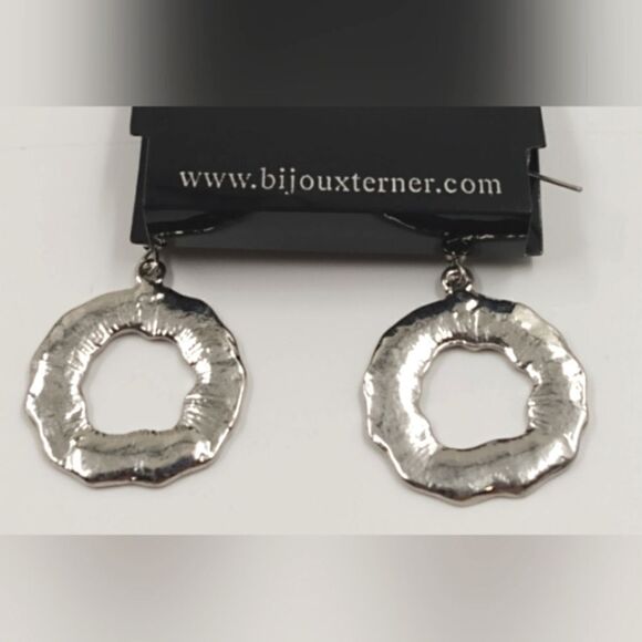 Bijoux Terner Animal Print Earrings Jewelry Blue Stone  New - Picture 6 of 7